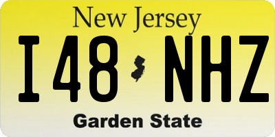 NJ license plate I48NHZ