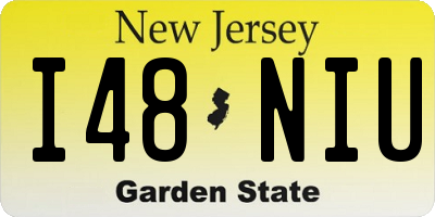 NJ license plate I48NIU
