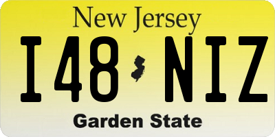 NJ license plate I48NIZ