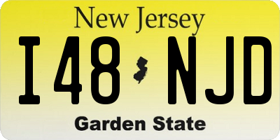 NJ license plate I48NJD