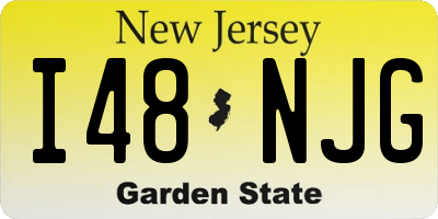 NJ license plate I48NJG