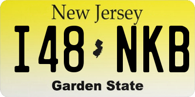 NJ license plate I48NKB