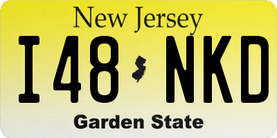 NJ license plate I48NKD
