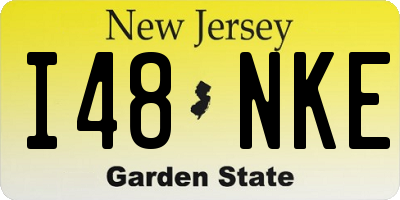 NJ license plate I48NKE