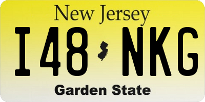 NJ license plate I48NKG
