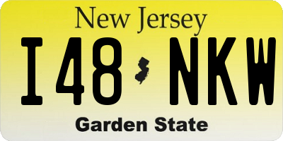 NJ license plate I48NKW