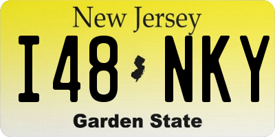 NJ license plate I48NKY