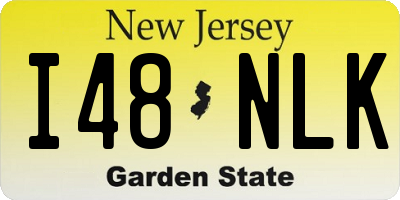 NJ license plate I48NLK