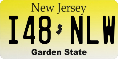 NJ license plate I48NLW