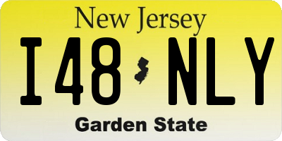 NJ license plate I48NLY