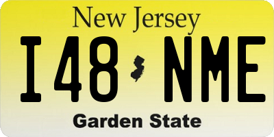 NJ license plate I48NME