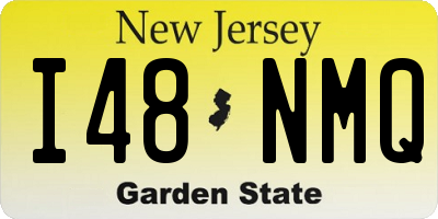 NJ license plate I48NMQ