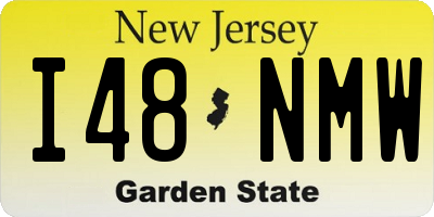 NJ license plate I48NMW