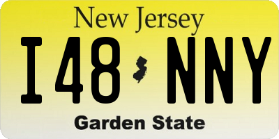 NJ license plate I48NNY