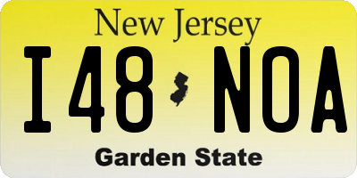 NJ license plate I48NOA
