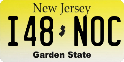 NJ license plate I48NOC
