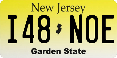 NJ license plate I48NOE