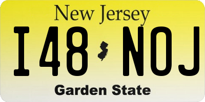 NJ license plate I48NOJ