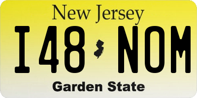NJ license plate I48NOM