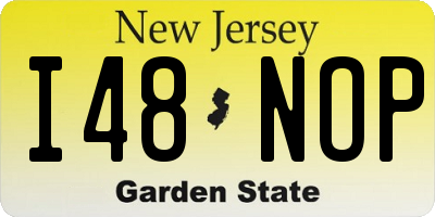 NJ license plate I48NOP
