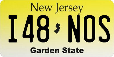 NJ license plate I48NOS