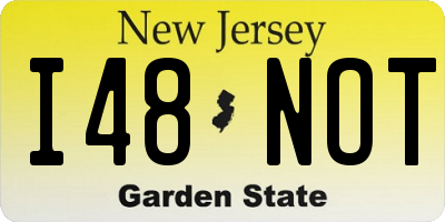 NJ license plate I48NOT