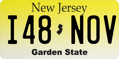 NJ license plate I48NOV