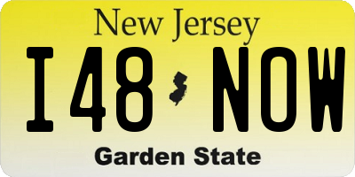 NJ license plate I48NOW