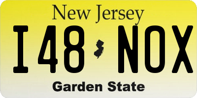 NJ license plate I48NOX