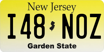 NJ license plate I48NOZ