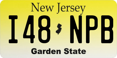 NJ license plate I48NPB