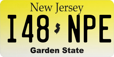 NJ license plate I48NPE