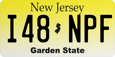 NJ license plate I48NPF