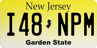 NJ license plate I48NPM