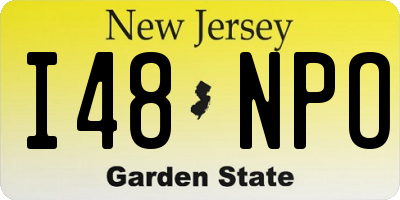 NJ license plate I48NPO