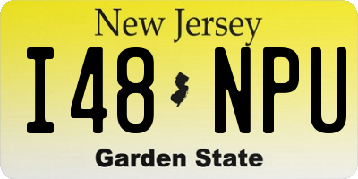 NJ license plate I48NPU