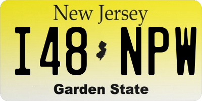 NJ license plate I48NPW