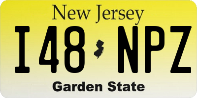 NJ license plate I48NPZ