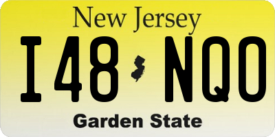 NJ license plate I48NQO