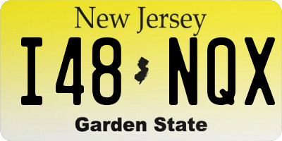 NJ license plate I48NQX
