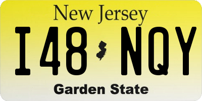 NJ license plate I48NQY