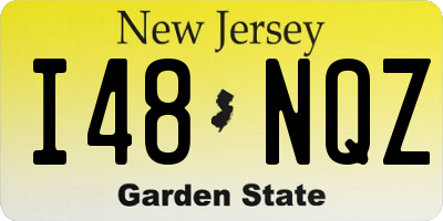 NJ license plate I48NQZ