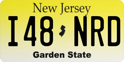 NJ license plate I48NRD