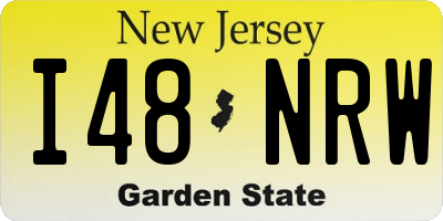 NJ license plate I48NRW