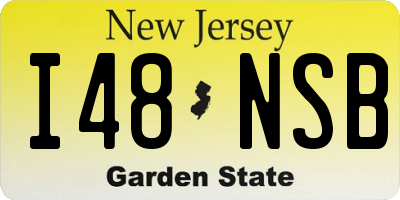 NJ license plate I48NSB