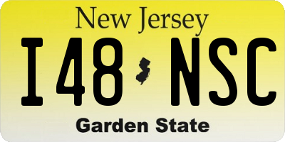 NJ license plate I48NSC