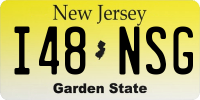 NJ license plate I48NSG