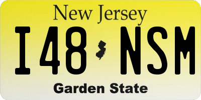 NJ license plate I48NSM