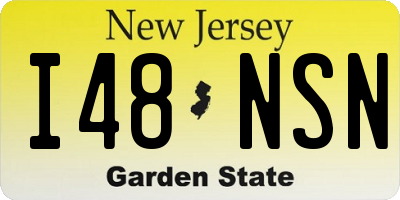 NJ license plate I48NSN