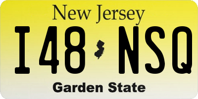 NJ license plate I48NSQ